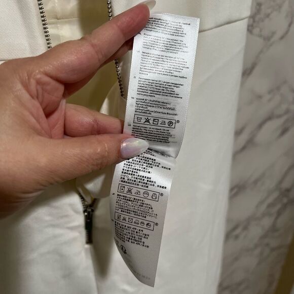 Maje boot cut white jumpsuit with zipper in the front - Picture 6 of 7